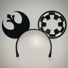Estrela guerras ears rebelde aliança galáctico Império adereços cosplay Guerra Estrelas Disney arco cabelo orelhas Disneyears 3d print model - Mito3D