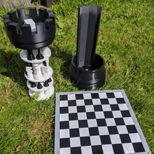 3d imprimé échecs ensemble roll up planche porter Cas gaine Jeux conception Roi Chevalier mécanique reine tour espace rangement pliant 3dprinting air jeu d'échecs jeux société échiquier 3d print model - Mito3D