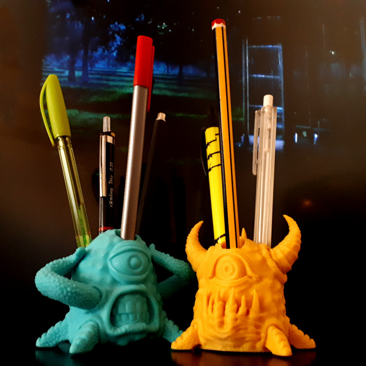 monster penholder & garden pen fantasy funny holder 3D print model - Mito3D