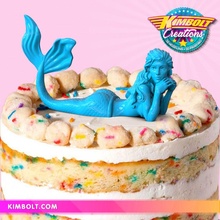 mermaid - supports & garden cake fantasy girl ocean pretty sculpture sea topper woman princess nosupports quality siren girly 3d print model - Mito3D