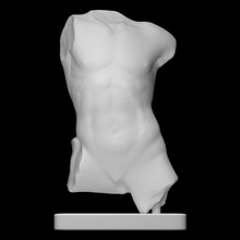 marbre torse garçon analyse figure grec romain Apollon Masculin nu impérial copie figuratif fragment leto Artémis niobe 3d print model - Mito3D