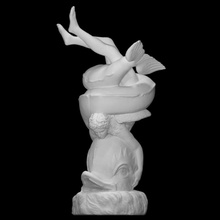 Eros delfín escanear antiguo criatura figura griego ornamento escultura estatua niño mármol Cupido fuente figurativo 3d print model - Mito3D