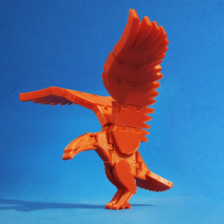 flexi eagle jouets Jeux animal Aigle souple articulé articulado aguila 3D print model - Mito3D