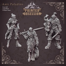 anti paladin collection - hell hath fury 32 mm scale pre-supported tabletop dragons kickstarter knight printed dungeon dnd heaven obsession 3d print model - Mito3D
