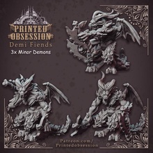 demi fiends - hell hath fury 32mm model pre-supported tabletop demon devil 3d print model - Mito3D