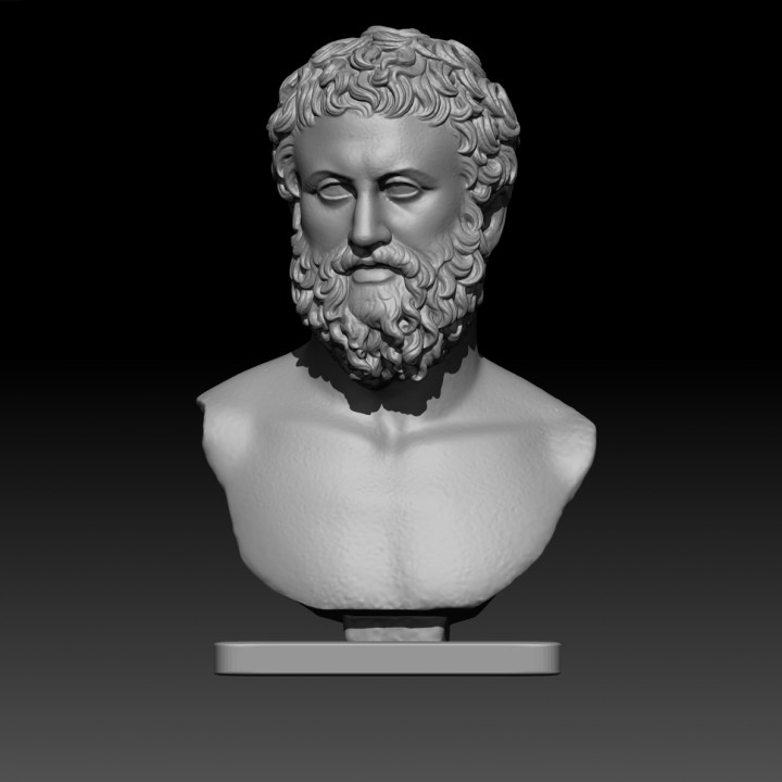 busto desconocido filósofo escanear 3D print model - Mito3D
