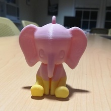 cute elephant keychain fashion & accessories baby 3d print model - Mito3D