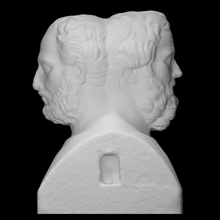 çift Herm herodot thucydides taramak büst Yunan sütun Vesika Roma heykel filozof mecazi Herma double herm 3d print model - Mito3D