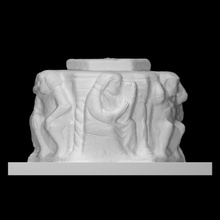 fragment pulpit scan architecture gothic sculpture marble religion church figurative ritual prayer 3d print model - Mito3D