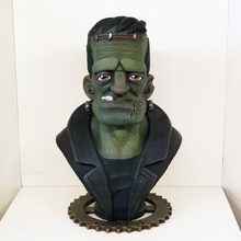 Frankie fracasso jardim livro desenho animado clássico criatura filme Horror monstro retrato escultura troféu zumbi personagem esculpir Frankenstein caricatura estatueta hollywood 3d print model - Mito3D