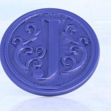 coaster letter 'j' decoration kitchen household drinkcoaster practical tutorial idealab 3d print model - Mito3D