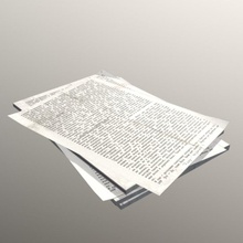 papel texto escrevendo redação digitado 3d print model - Mito3D