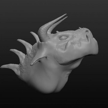 dragon head fantasy dragonhead mystick mytologi 3d print model - Mito3D