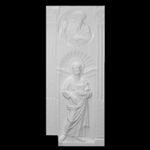 st peter prophet scan book london medieval sculpture marble renaissance relief scroll photogrammetry naples high-relief pilaster niche saint-peter victoria-and-albert-museum 3d print model - Mito3D