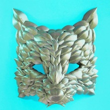 poly fox mask props & cosplay animal art costume wall polygon multicolor 3d print model - Mito3D