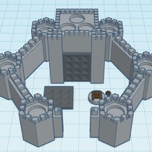 fantasía fortaleza catapulta medieval rpg castillo mesa d dnd 3d print model - Mito3D
