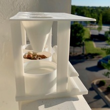 bird feeding station & garden 3d print model - Mito3D