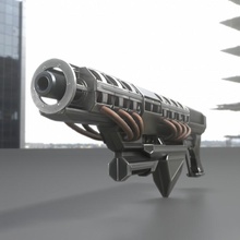 sci fi railgun concetto 3d print model - Mito3D