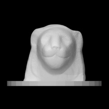 Lion analyse animal buste Egypte égyptien tête statue calcul granit 3d print model - Mito3D