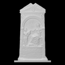 funerária estela Krino Varredura caixa jóia estante vaso calcário alívio alabastron perfumes 3d print model - Mito3D