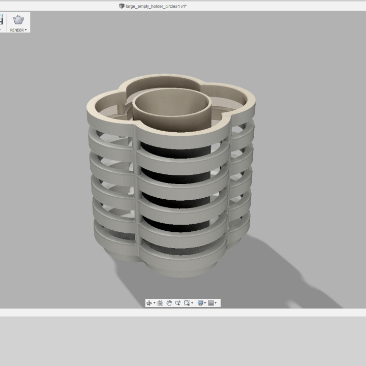 Kreis gestylt Platzhalter Halter Unterstützung Haushalt zufällig Stifte 3D print model - Mito3D