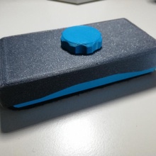 magnetic whiteboard eraser removable felt pad & garden clean 3d print model - Mito3D