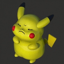 empujar Lun Pikachu ventilador Arte juego película pokemon juguete popular niño figuras personaje 3d print model - Mito3D