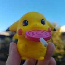 pokemon Pikachu bebé caramelo ventilador Arte lindo juego película juguete niño personaje babypikachu 3d print model - Mito3D