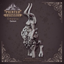 empusa - medium fiend hell hath fury 32mm scale pre-supported tabletop demon armour devil dragon kickstarter printed dungeon patreon d&d mm dnd 32 obsession 3d print model - Mito3D