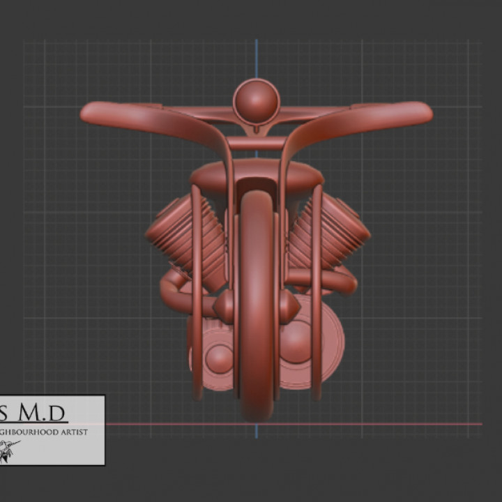 steampunk motorbike free design model prop motorcycle 3dmodel 3D print model - Mito3D