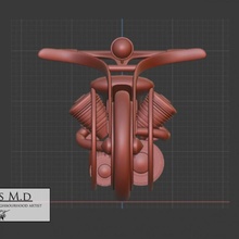 Steampunk motosiklet Bedava tasarım model destek 3dmodel 3d print model - Mito3D