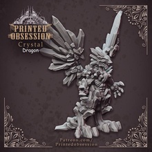 cristal Dragão ampla inferno fúria 32mm escala pre supported loja demônio diabo dragões masmorras kickstarter d 3d print model - Mito3D