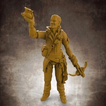 rpg rogue - multipart build options 32mm scale tabletop pirate heads theif swashbuckler 3d print model - Mito3D