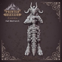zamma - hell boss hath fury scale 32mm pre-supported tabletop devil dragon kickstarter printed dungeon d&d dnd obsession dremon 3d print model - Mito3D