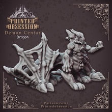 demon dragon centaur - monsterous hell hath fury scale 32mm pre-supported tabletop big dragons dungeons large d&d dnd monterous 3d print model - Mito3D
