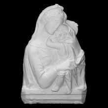 Virgen niño escanear Jesús madre escultura mármol María alivio Cristo high relief donatello 3d print model - Mito3D
