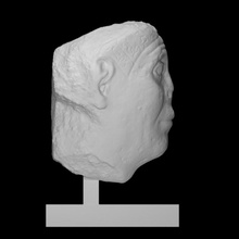baş heykel büyülü metinler taramak Mısır diyorit parça Stela Metternich 3d print model - Mito3D