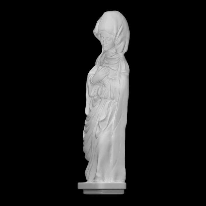 virgin mary scan christianity female sculpture religion madonna figurative high-relief 3D print model - Mito3D