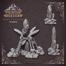 soul crystals - scenery hell hath fury 32mm scale pre-supported tabletop demon hat devil dragon kickstarter crystal printed dungeon patreon d&d dnd obsession 3d print model - Mito3D
