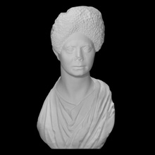 bust woman scan face female head portrait sculpture statue marble dynasty unknown flavian 3d print model - Mito3D