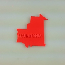Landkarte Mauretanien Bildung Karte 3d print model - Mito3D