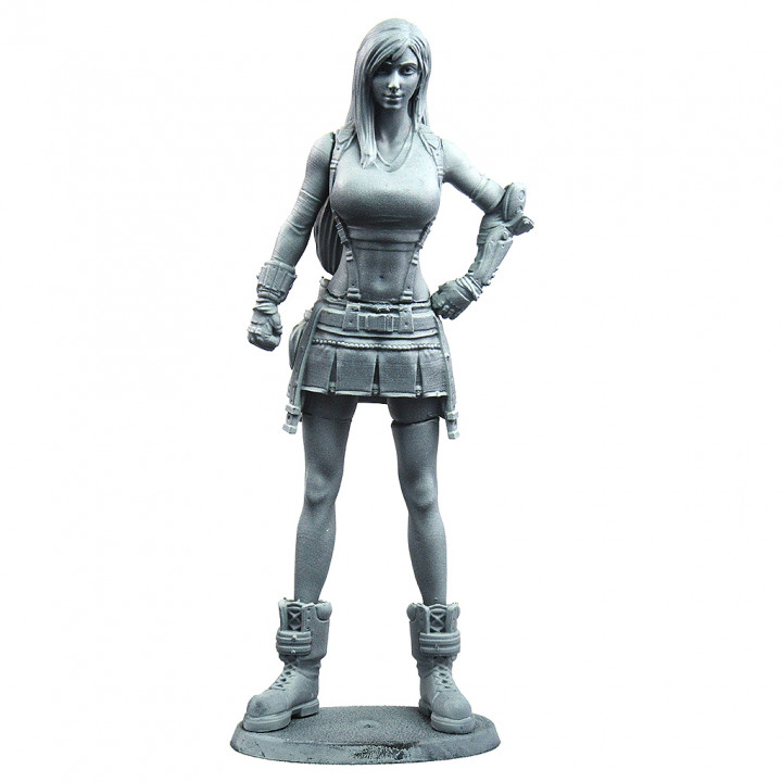 Tifa Lockhart final fantezi 7 yeniden 32cm model hayran Sanat Şirin kadın dövüşçü kız etek boksör Atmak ff7 3D print model - Mito3D