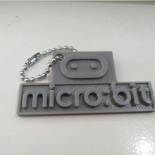 micro mordeu logotipo simples chaveiro micróbio 3d print model - Mito3D