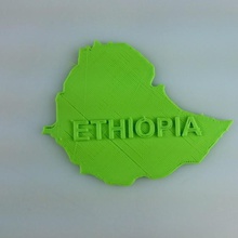 mappa etiopia l'istruzione 3d print model - Mito3D