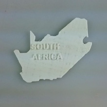 mapa áfrica sul educação 3d print model - Mito3D