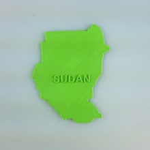 mappa sudan l'istruzione 3d print model - Mito3D