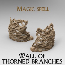 magic spell wall thorned branches tabletop warhammer miniature dungeonsanddragons gamesworkshop d&d dnd sigmar ageofsigmar aos sylvaneth kurnoth kurnothhunters tanglethorn thicket tanglethornticket sortilege ronce kurnthhunters 3d print model - Mito3D