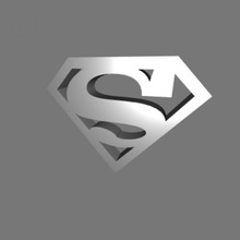 Süpermen logo 3d print model - Mito3D