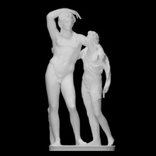 dionysus satyr scan figure greek roman sculpture statue marble athens original copy group bacchus 3d print model - Mito3D