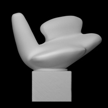 l'ange au calice scan modern sculpture marble museum abstract antwerp middelheim lange lyrical 3d print model - Mito3D